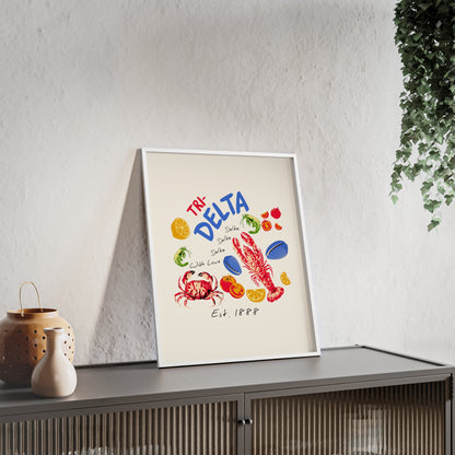 Tri Delta Sorority Framed Poster