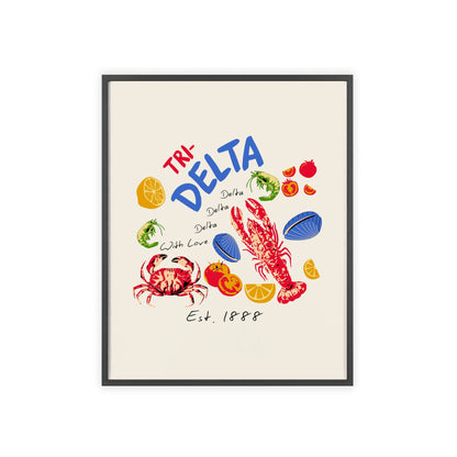 Tri Delta Sorority Framed Poster