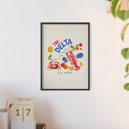 Tri Delta Sorority Framed Poster