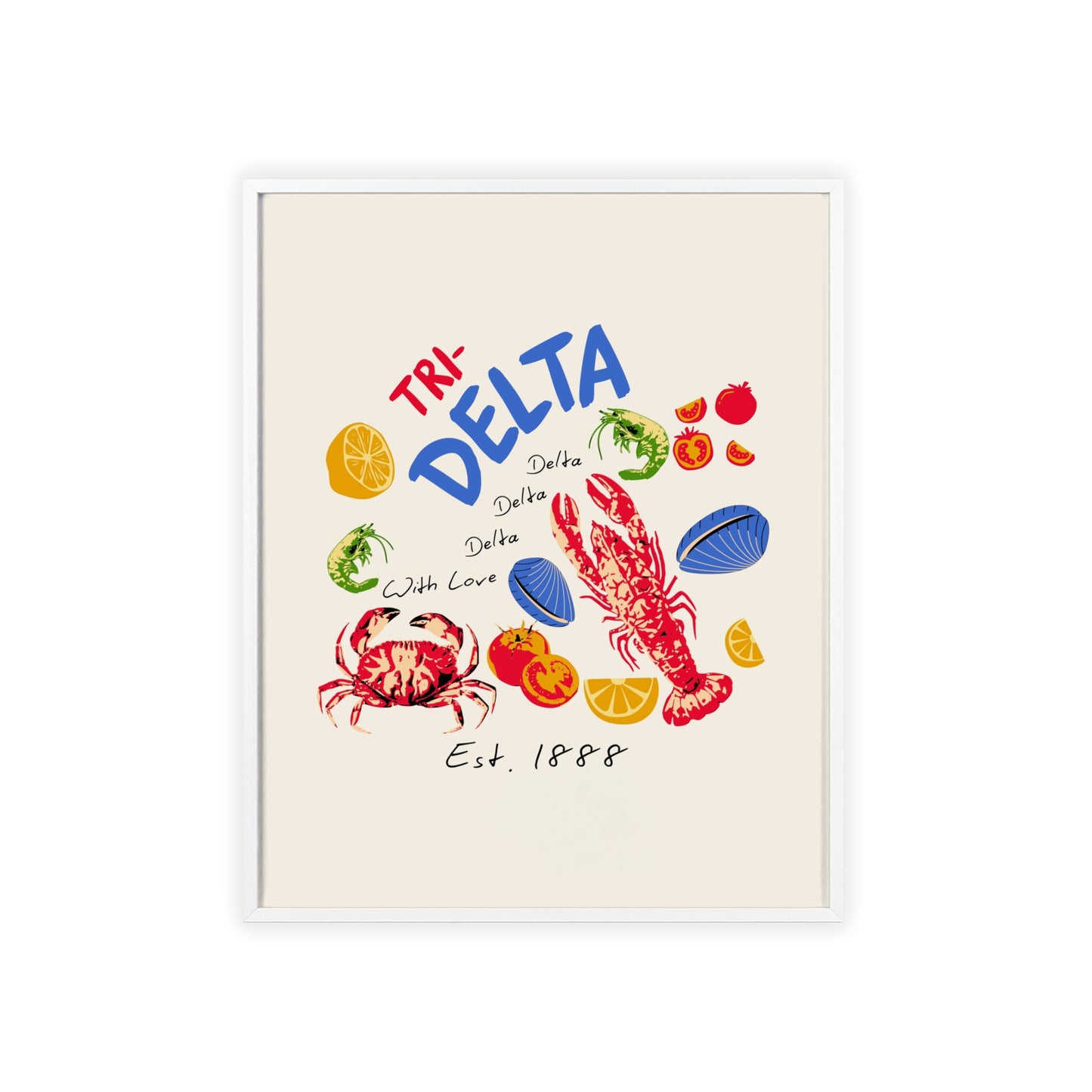Tri Delta Sorority Framed Poster