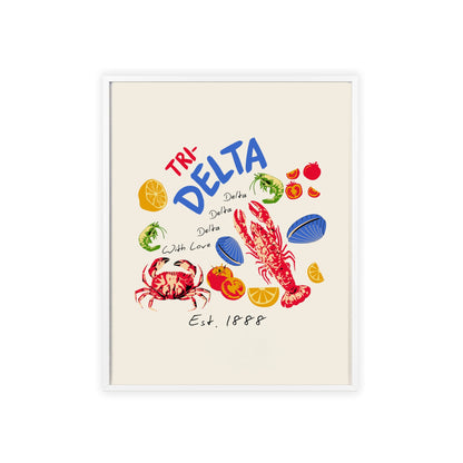 Tri Delta Sorority Framed Poster